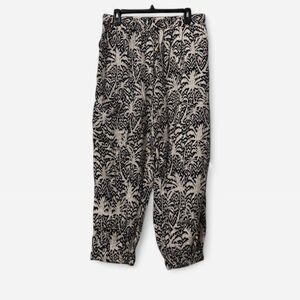 Linen Black and White Patterned Pants by Panama Jack size Medium